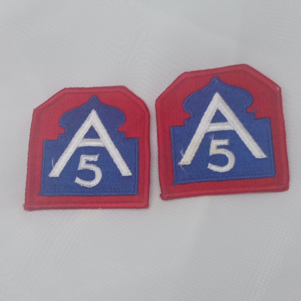 2  Patches -  USA Military  WW2 US 5th Army A-5 Division